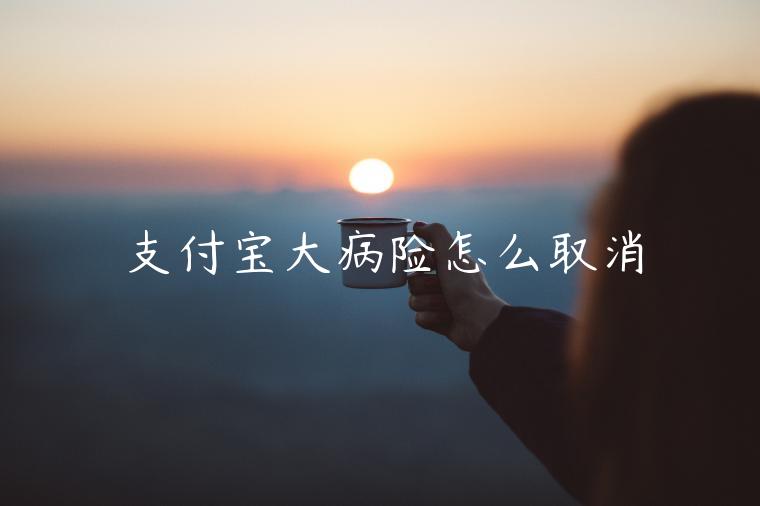 支付寶大病險(xiǎn)怎么取消